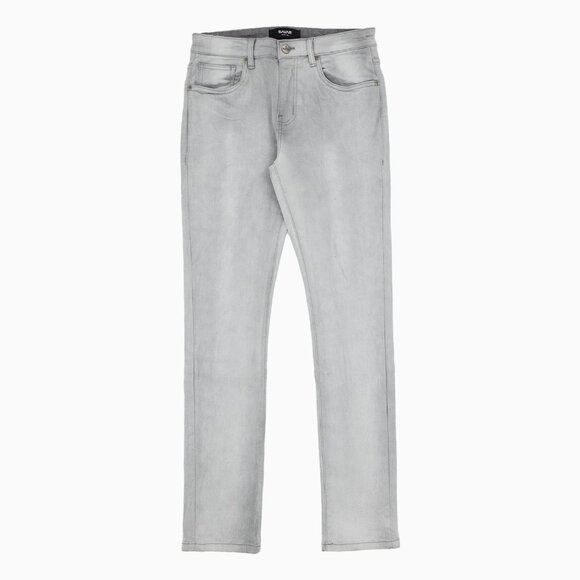 Savar Men's Savar Ice Grey Slim Denim Jeans Pant (Brand New) - Picture 5 of 8